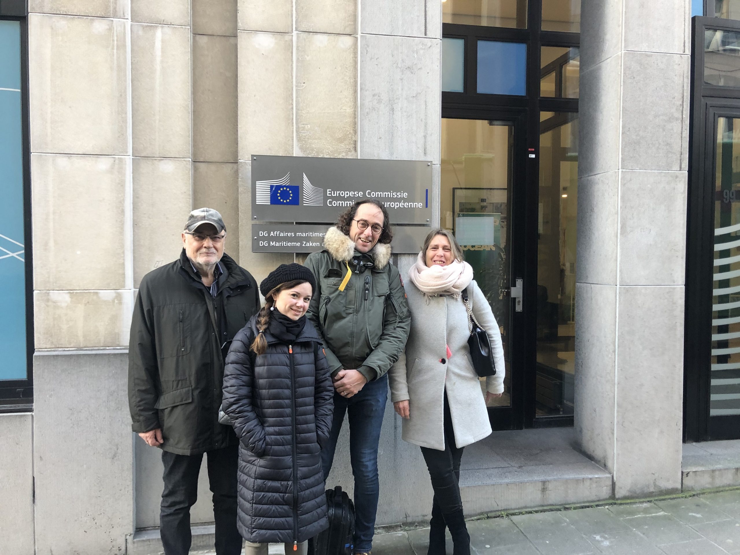 Bestuursleden netVISwerk voor lobby in Brussel
